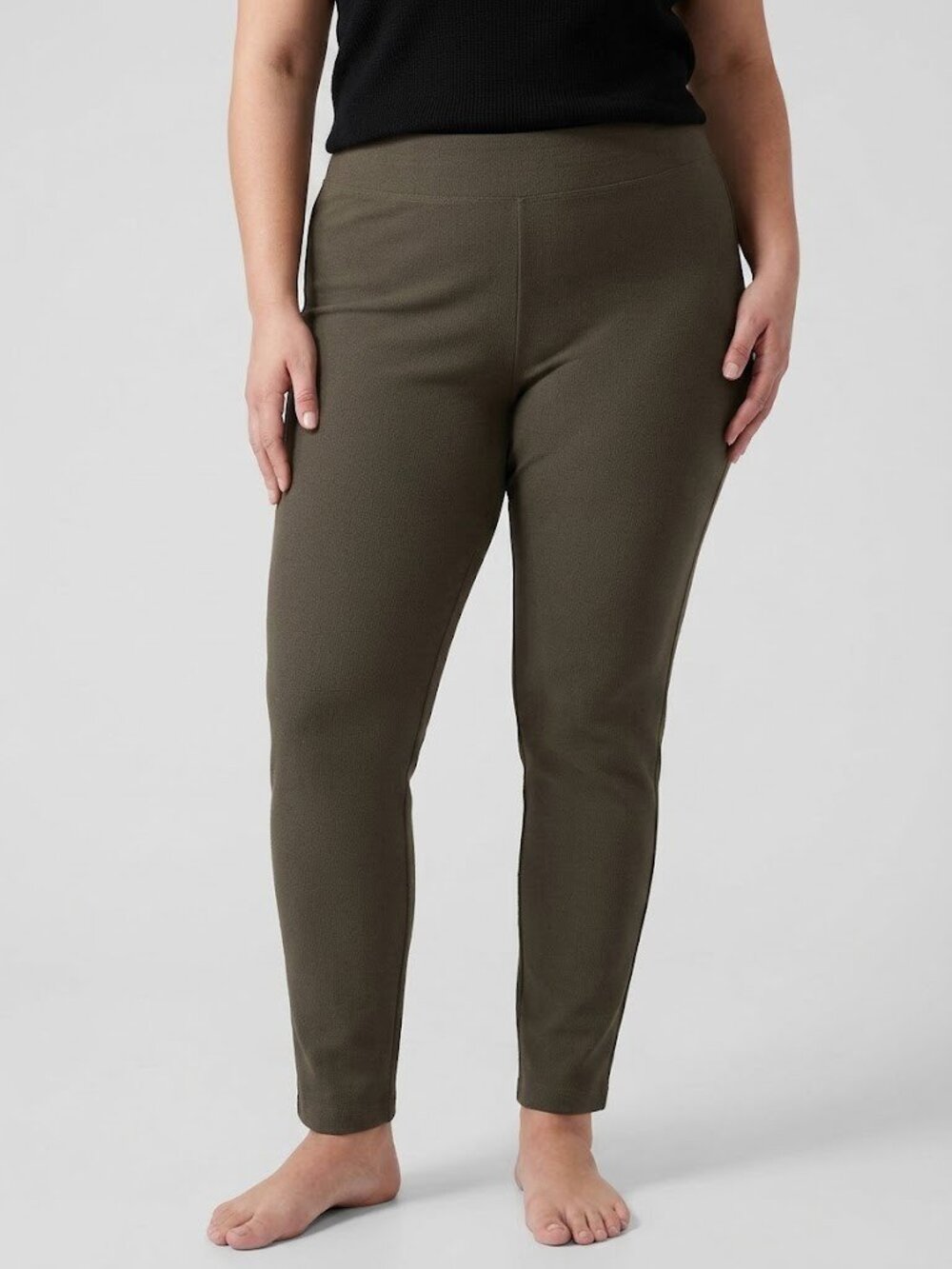 NWT Eileen Fisher Slim Ankle in Branch Brown Washable Stretch Crepe Pants XL